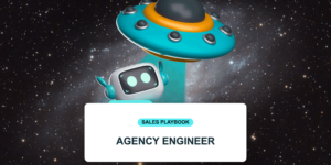 Agency Engineer robot mascot — Sales Playbook